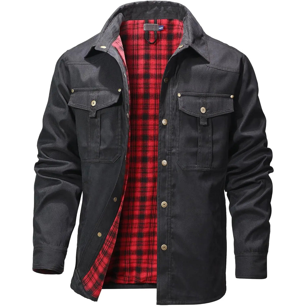 Zaitun Men's Flannel Lined Shacket Jacket for Outdoors and Casual Wear