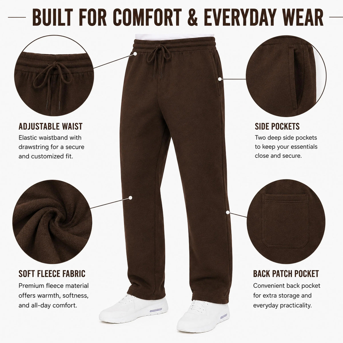 3-Pack Men’s Heavyweight Fleece Sweatpants