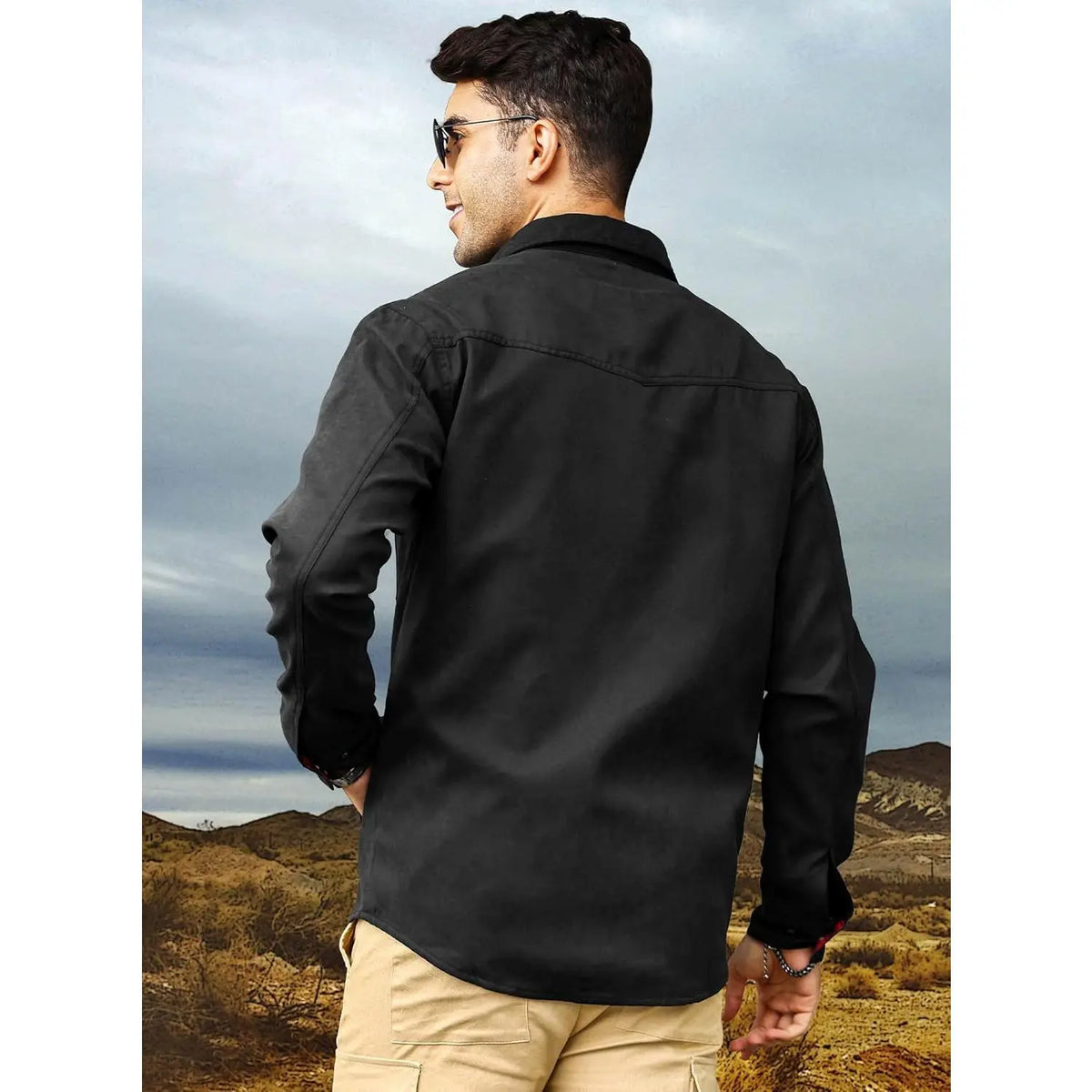 Zaitun Men's Flannel Lined Shacket Jacket for Outdoors and Casual Wear