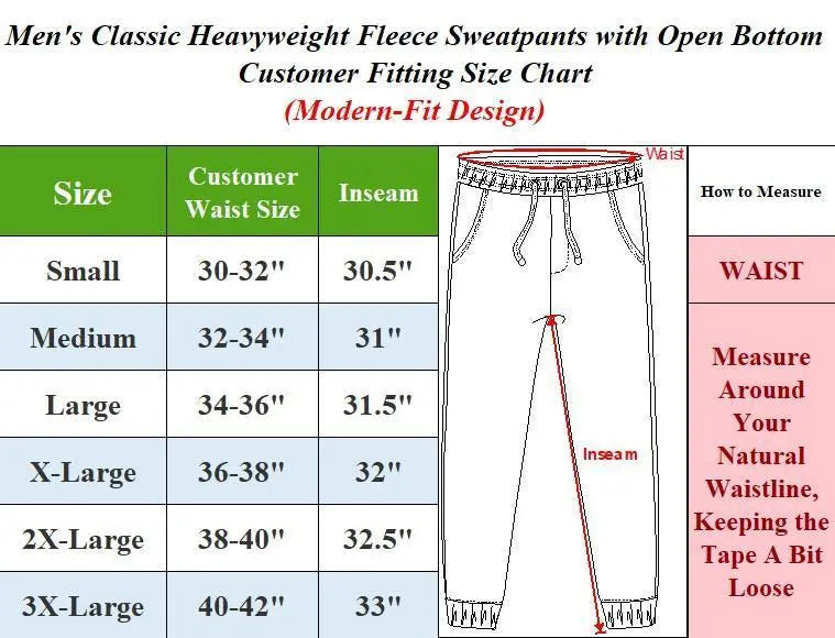 3-Pack Men’s Heavyweight Fleece Sweatpants